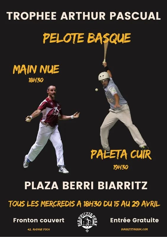Pelote basque Trophée Arthur Pascual
