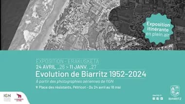 Exposition en plein air : Evolution de Biarritz de 1952 – 2024